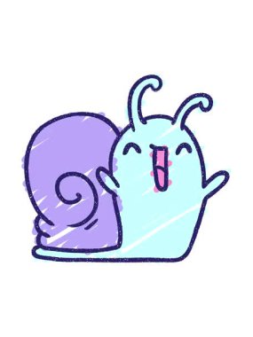 Mutlu Salyangoz Tebeşiri Çiziminin pixelize etkisi