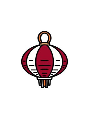 Geleneksel olarak yapılan Japon asma fenerinin radyoaktif parlayan animasyonu