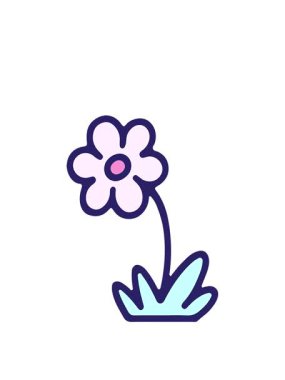 stretching up animation of flower design cartoon element