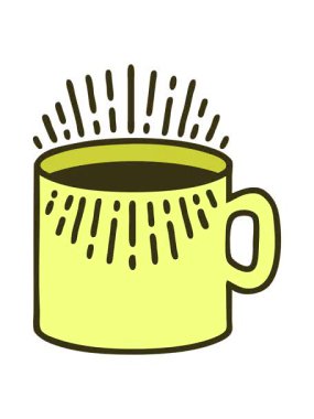 Dövme stili kahve fincanının renk değişimi