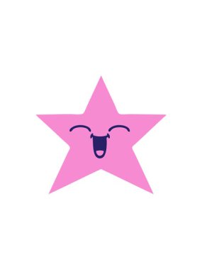 bir altın yıldızın düz renkli retro çizgi filminin basınçlı animasyonu