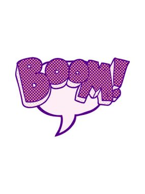 El yazması çizilmiş çizgi roman baloncuğu çizgi filminin basınçlı animasyonu parlak renkli patlama yaptı