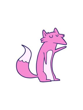 Bir tilki çizgi filminin hareketli animasyonu