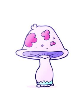 freehand çizilmiş mantar mantarının dönen hareket animasyonu