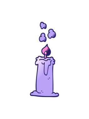 Titreyen hareketli karalama yanan mumun animasyonu