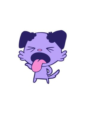 İğrenmiş bir köpeğin radyoaktif ışıltılı animasyonu