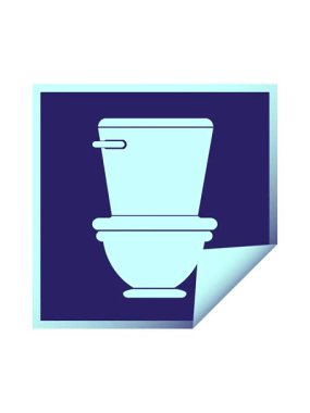 Klozet kare soyma etiketi çiziminin hareketli animasyonu