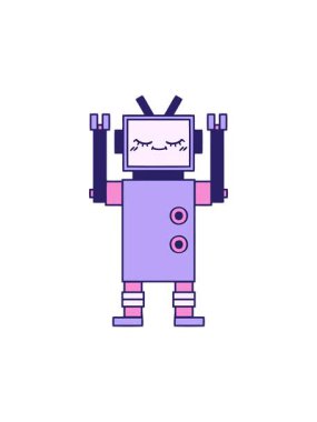 attention grabbing animation of cute robot
