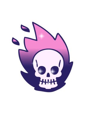 Simli karikatür kafatasının gradyan etkisi