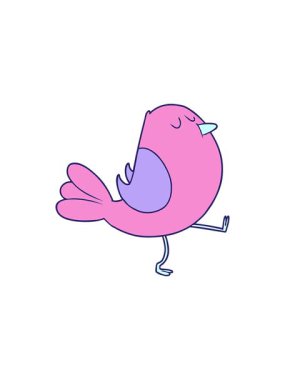 Retro Çizgi Film Kuşu 'nun bölünme etkisi canlandırması