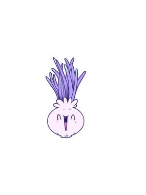 horizontally vibrating animation of simple onion