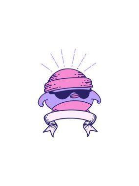 Dövme stili havalı Robin ile parlayan parşömen afişinin radyoaktif animasyonu