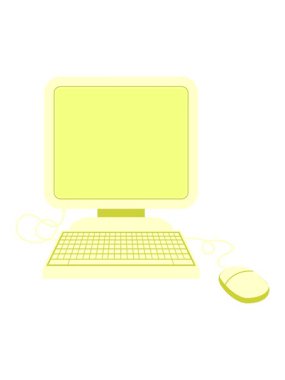 changing color animation of computer with mouse and keyboard