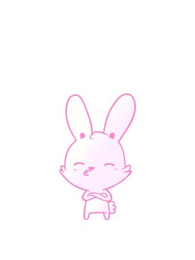 Meraklı tavşan çiziminin animasyonunu büyütüyorum