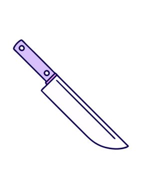 Bir bıçağın ikonik dövme tarzının neon ışık efekti animasyonu