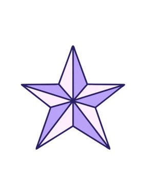 Bir yıldız karalaması için neon ikonik dövme görüntüsünün hareketli animasyonu