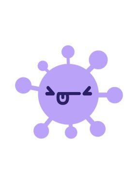 Öfkeli virüs dizaynının dönen hareketli animasyonu