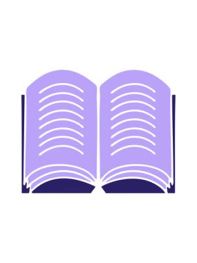 Açık bir kitap simgesinin düz sembolünün canlandırmasını çalıştır