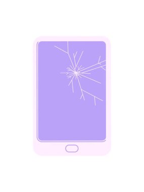 Kırık tablet cihazının titrek hareket animasyonu