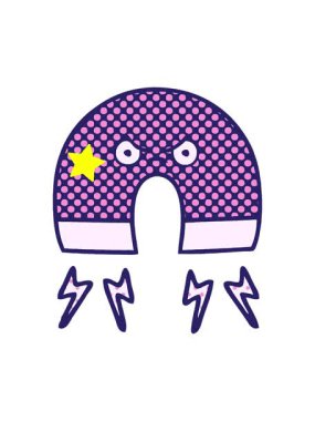 Parıldayan yıldızlar mıknatıs çizgi romanının animasyonunu etkiler.