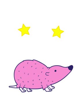 dönen yıldızlar çizgi film faresinin animasyonu