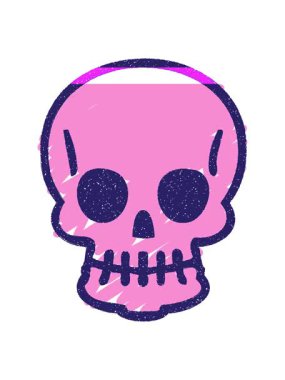 Ürkütücü Kafatası Tebeşiri Çiziminin animasyonunu çalıştır