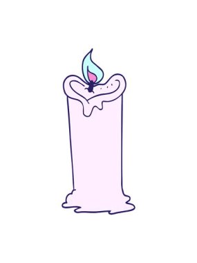 pixelize effect animation of a cartoon of candle