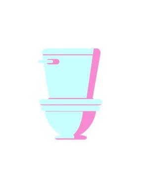 Bir tuvaletin düz renk illüstrasyonunun satış flaş animasyonu