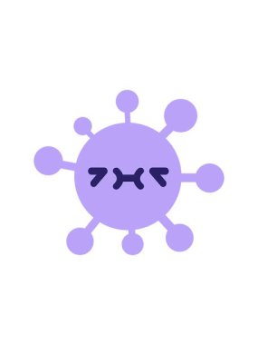 Şaşkına dönmüş virüs çizgi filminin dikkat çekici animasyonu