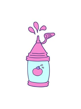 çizgi film ketçap şişesinin hareketli animasyonu