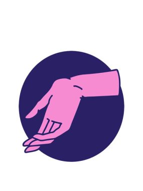 Bir el çiziminin dövme stili görüntüsünün canlandırılması