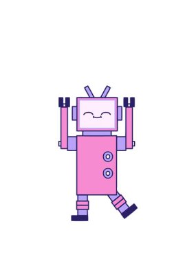 Robot bir görüntünün animasyonunu büyütüyorum