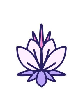 Bir nilüfer çiçeğinin ikonik dövme görüntüsünün titreyen animasyonu