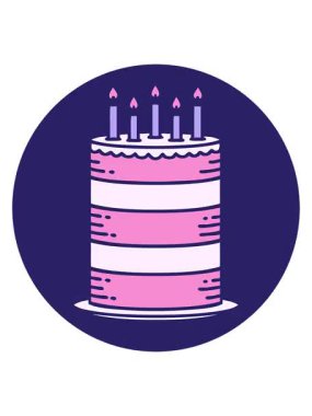 Bir doğum günü pastasının karalamalarının efektlerini göster