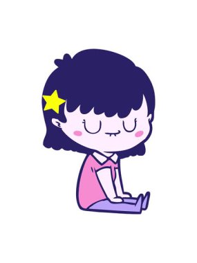 Parlayan yıldızlar neon palet kadın çizgi filminin animasyonunu etkiler.