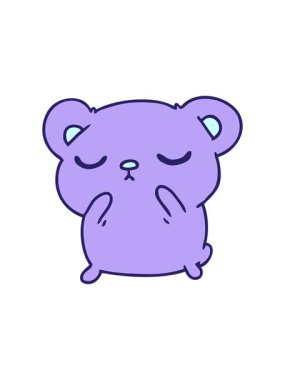 Şirin bir ayının serbest çizim animasyonuna dikkat çekmek