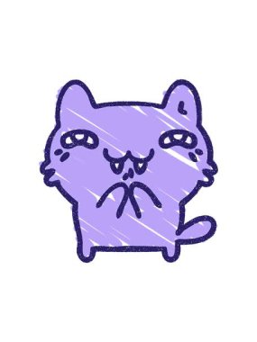 Kedi Tebeşiri Çizim Tasarımı 'nın hareketli animasyonu