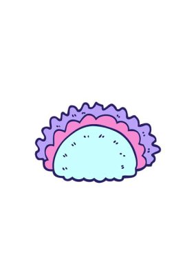 Yanıp sönen çizgisel çizgi çizgi film animasyonu doodle taco