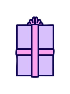 Dikkatlice paketlenmiş Japon omiyage hediyesinin neon ışığı animasyonu