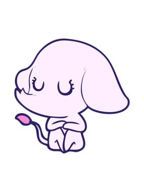 şirin fil çizimlerinin animasyonunu renklendir