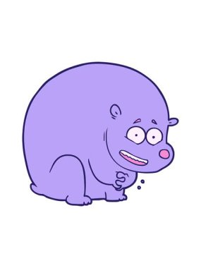 power up animation of christmas polar bear neon cartoon