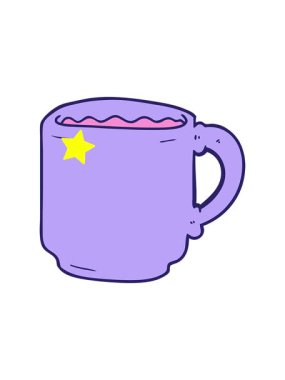 Parlayan yıldızlar kahve fincanının animasyonunu etkiler.