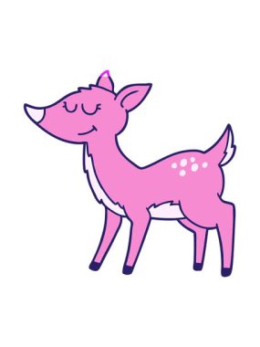 Çizgi film geyiğinin animasyonunu çalıştır