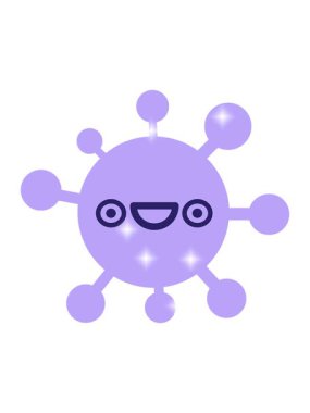 Mutlu ve heyecanlı virüsün ışıltı etkisi