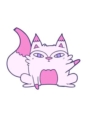 Karikatür kutup tilkisinin titreyen hareketi