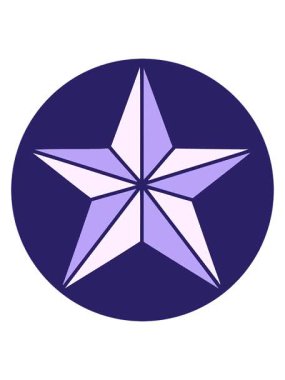 bir yıldız çiziminin ikonik dövme tarzının hareketli animasyonu