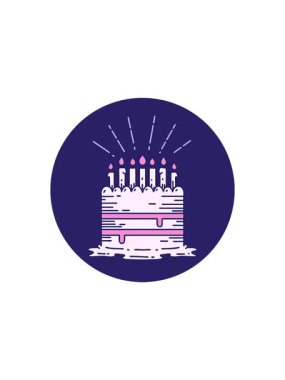 Dövme stili doğum günü pastasının satış animasyonu