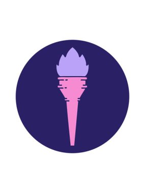 Bir meşalenin dövme stili görüntüsünün dikkat çekici animasyonu