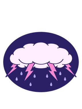 Bir fırtına bulutunun ikonik dövme görüntüsünün hareketli animasyonu