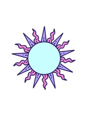 İkonik dövme güneşinin hareketli animasyonu